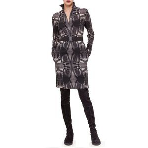 Akris punto Hand-Print Wool Shirtdress